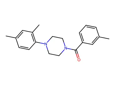 1-(2,4-Dimethylphenyl)-4-(3-methylbenzoyl)piperazine structure
