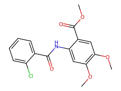 Methyl 2-{[(2-chlorophenyl)carbonyl]amino}-4,5-dimethoxybenzoate structure