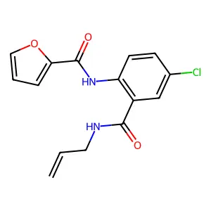 N-[4-chloro-2-(prop-2-enylcarbamoyl)phenyl]furan-2-carboxamide structure