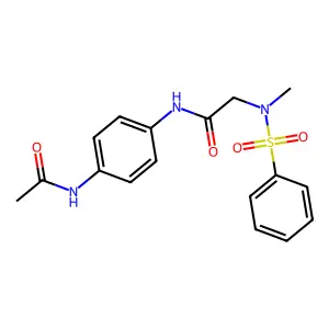 N-(4-acetamidophenyl)-2-[benzenesulfonyl(methyl)amino]acetamide structure