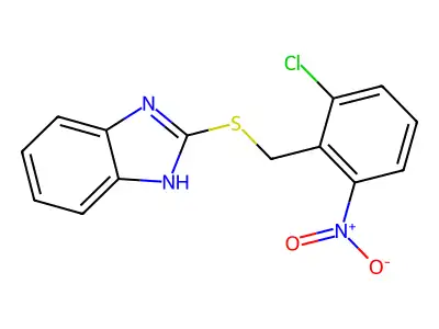 2-[(2-chloro-6-nitrobenzyl)sulfanyl]-1H-benzimidazole structure