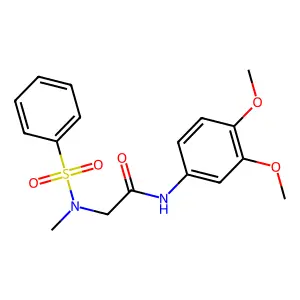 2-[benzenesulfonyl(methyl)amino]-N-(3,4-dimethoxyphenyl)acetamide structure