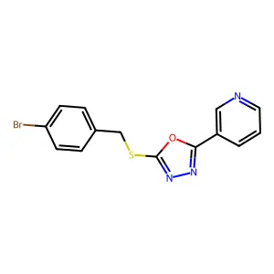 2-[(4-Bromophenyl)methylthio]-5-(3-pyridinyl)-1,3,4-oxadiazole structure