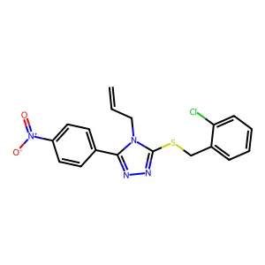 3-[(2-chlorobenzyl)sulfanyl]-5-(4-nitrophenyl)-4-(prop-2-en-1-yl)-4H-1,2,4-triazole structure