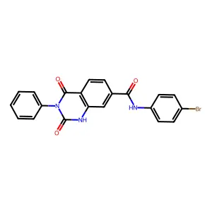 N-(4-bromophenyl)-2,4-dioxo-3-phenyl-1H-quinazoline-7-carboxamide structure