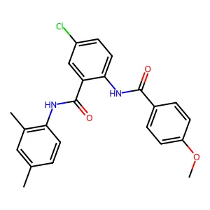 5-chloro-N-(2,4-dimethylphenyl)-2-[(4-methoxybenzoyl)amino]benzamide structure