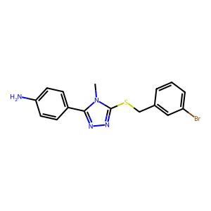4-[5-[(3-Bromophenyl)methylsulfanyl]-4-methyl-1,2,4-triazol-3-yl]aniline structure