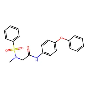 2-[benzenesulfonyl(methyl)amino]-N-(4-phenoxyphenyl)acetamide structure