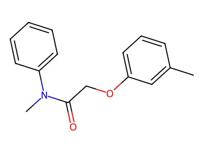 N-methyl-2-(3-methylphenoxy)-N-phenylacetamide structure