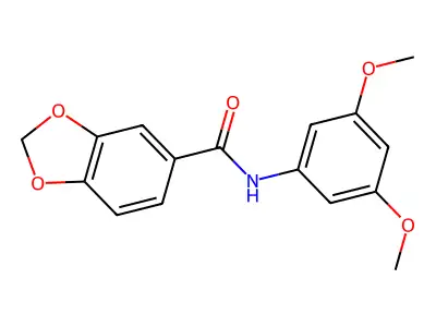 N-(3,5-dimethoxyphenyl)-1,3-benzodioxole-5-carboxamide structure