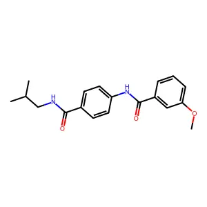 3-methoxy-N-[4-(2-methylpropylcarbamoyl)phenyl]benzamide structure