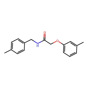 N-(4-methylbenzyl)-2-(3-methylphenoxy)acetamide structure