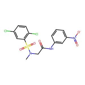 2-[(2,5-dichlorophenyl)sulfonyl-methylamino]-N-(3-nitrophenyl)acetamide structure