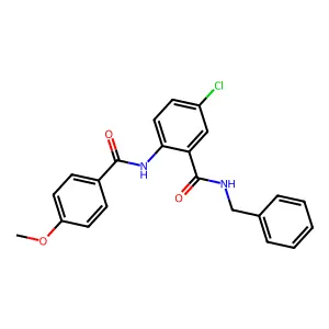 N-benzyl-5-chloro-2-[(4-methoxybenzoyl)amino]benzamide structure