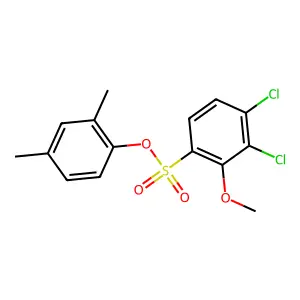 2,4-Dimethylphenyl 3,4-dichloro-2-methoxybenzene-1-sulfonate structure