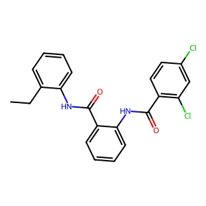 2,4-dichloro-N-[2-[(2-ethylphenyl)carbamoyl]phenyl]benzamide structure