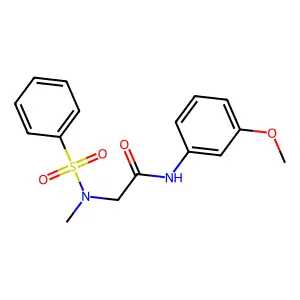 2-[benzenesulfonyl(methyl)amino]-N-(3-methoxyphenyl)acetamide structure