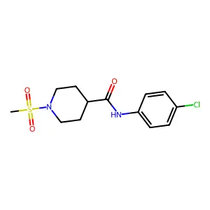 N-(4-chlorophenyl)-1-methylsulfonylpiperidine-4-carboxamide structure