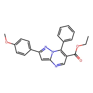 Ethyl 2-(4-methoxyphenyl)-7-phenylpyrazolo[1,5-a]pyrimidine-6-carboxylate structure