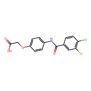 (4-{[(3,4-Dichlorophenyl)carbonyl]amino}phenoxy)acetic acid structure