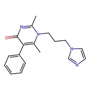 1-(3-Imidazol-1-ylpropyl)-2,6-dimethyl-5-phenylpyrimidin-4-one structure