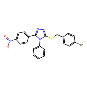 3-[(4-Bromophenyl)methylsulfanyl]-5-(4-nitrophenyl)-4-phenyl-1,2,4-triazole structure