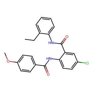 5-chloro-N-(2-ethylphenyl)-2-[(4-methoxybenzoyl)amino]benzamide structure