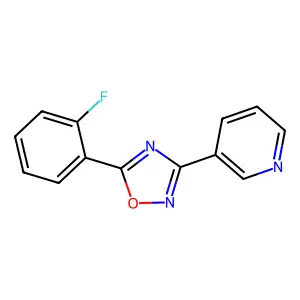 5-(2-Fluorophenyl)-3-pyridin-3-yl-1,2,4-oxadiazole structure
