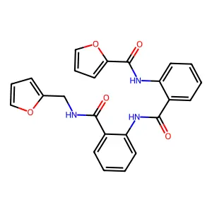 N-[2-[[2-(furan-2-ylmethylcarbamoyl)phenyl]carbamoyl]phenyl]furan-2-carboxamide structure