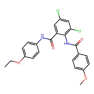 3,5-dichloro-N-(4-ethoxyphenyl)-2-[(4-methoxybenzoyl)amino]benzamide structure