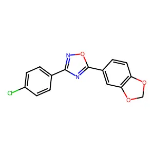 5-(1,3-Benzodioxol-5-yl)-3-(4-chlorophenyl)-1,2,4-oxadiazole structure
