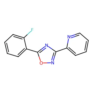 5-(2-Fluorophenyl)-3-pyridin-2-yl-1,2,4-oxadiazole structure