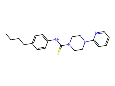 N-(4-butylphenyl)-4-pyridin-2-ylpiperazine-1-carbothioamide structure