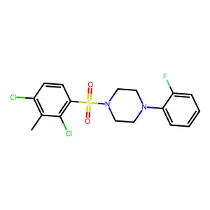 1-(2,4-Dichloro-3-methylbenzenesulfonyl)-4-(2-fluorophenyl)piperazine structure