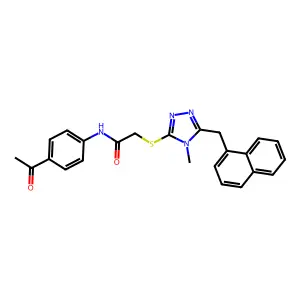 N-(4-acetylphenyl)-2-[[4-methyl-5-(naphthalen-1-ylmethyl)-1,2,4-triazol-3-yl]sulfanyl]acetamide structure