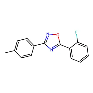 5-(2-Fluorophenyl)-3-(4-methylphenyl)-1,2,4-oxadiazole structure