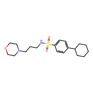 4-cyclohexyl-N-(3-morpholin-4-ylpropyl)benzenesulfonamide structure