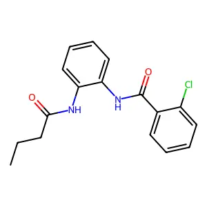 N-[2-(butanoylamino)phenyl]-2-chlorobenzamide structure