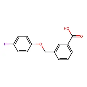 3-[(4-iodophenoxy)methyl]benzoic Acid structure