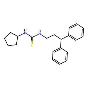 1-Cyclopentyl-3-(3,3-diphenylpropyl)thiourea structure