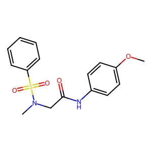 2-[benzenesulfonyl(methyl)amino]-N-(4-methoxyphenyl)acetamide structure