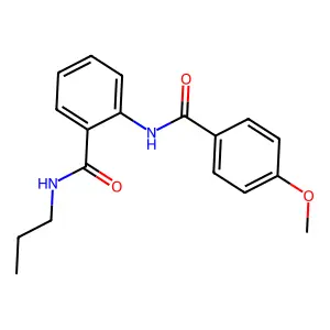 2-[(4-methoxybenzoyl)amino]-N-propylbenzamide structure