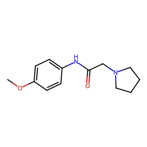 N-(4-methoxyphenyl)-2-(1-pyrrolidinyl)acetamide structure