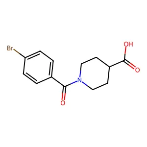 1-(4-bromobenzoyl)piperidine-4-carboxylic Acid structure