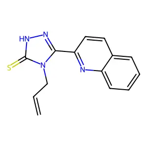 4-prop-2-enyl-3-quinolin-2-yl-1H-1,2,4-triazole-5-thione structure