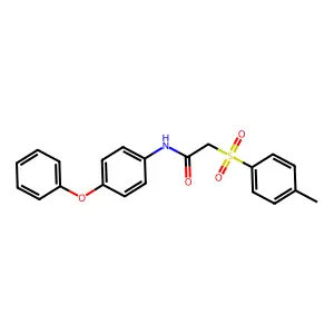 2-[(4-methylphenyl)sulfonyl]-N-(4-phenoxyphenyl)acetamide structure