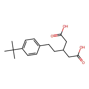3-[2-(4-Tert-butylphenyl)ethyl]pentanedioic acid structure