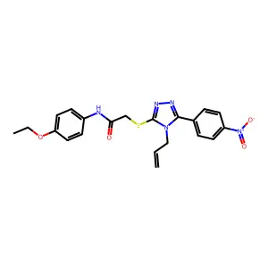 N-(4-ethoxyphenyl)-2-[[5-(4-nitrophenyl)-4-prop-2-enyl-1,2,4-triazol-3-yl]sulfanyl]acetamide structure