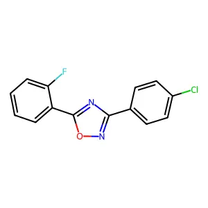 3-(4-Chlorophenyl)-5-(2-fluorophenyl)-1,2,4-oxadiazole structure