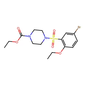 Ethyl 4-[(5-bromo-2-ethoxyphenyl)sulfonyl]piperazinecarboxylate structure